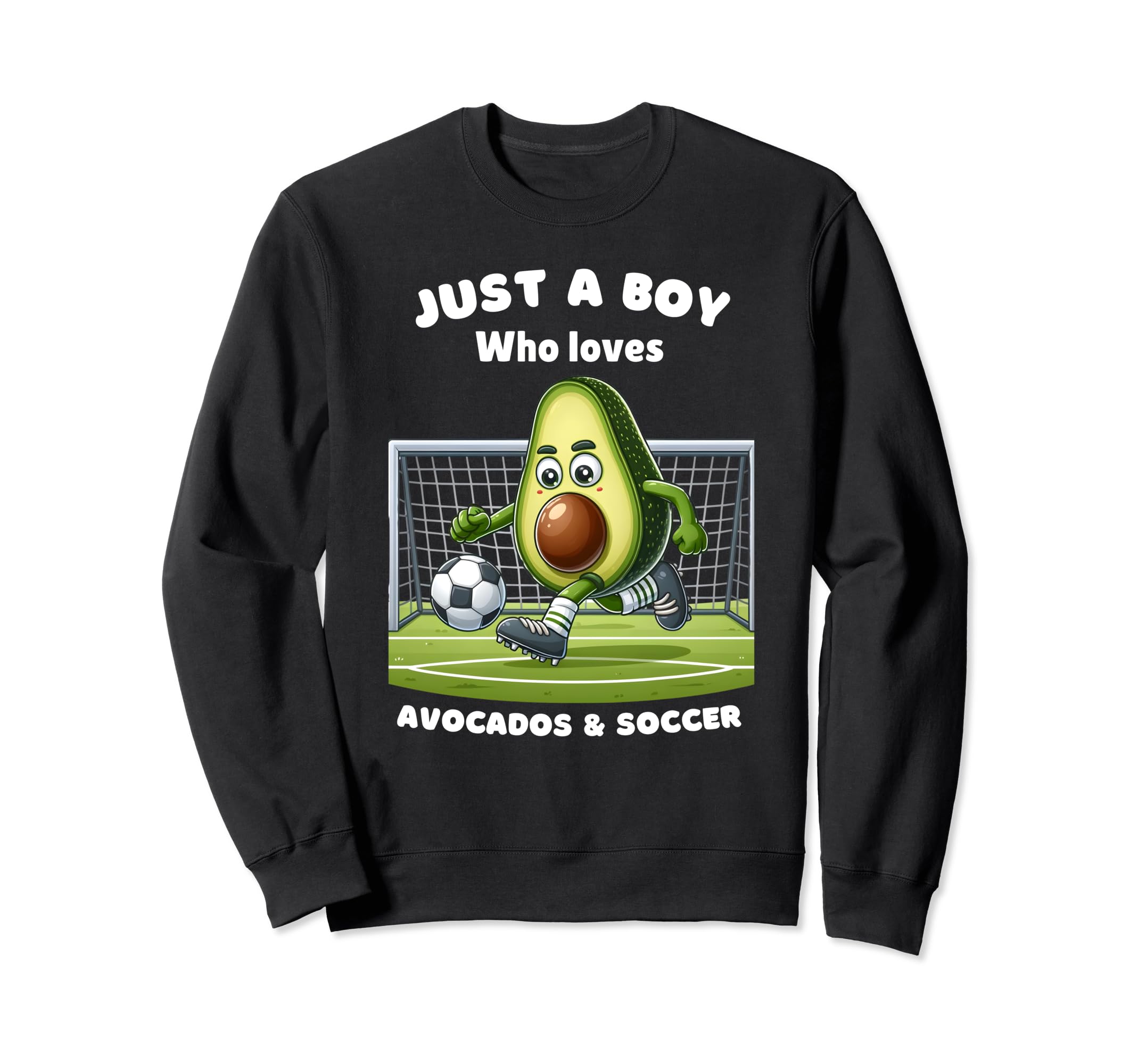 Just Who Loves Avocado And Soccer Funny Sweatshirt - Graphic Print Unisex - T-Shirt, Sweatshirt, Hoodie