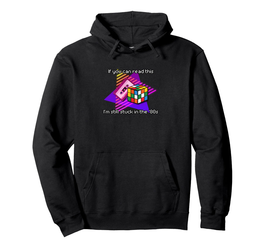 Stuck 80S Cassette Tapes Funny Party Hoodie - Trendy Graphic for Adults - T-Shirt, Sweatshirt, Hoodie