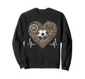 Soccer Heartbeat Steampunk Sweatshirt - Novelty Apparel for Adults - T-Shirt, Sweatshirt, Hoodie