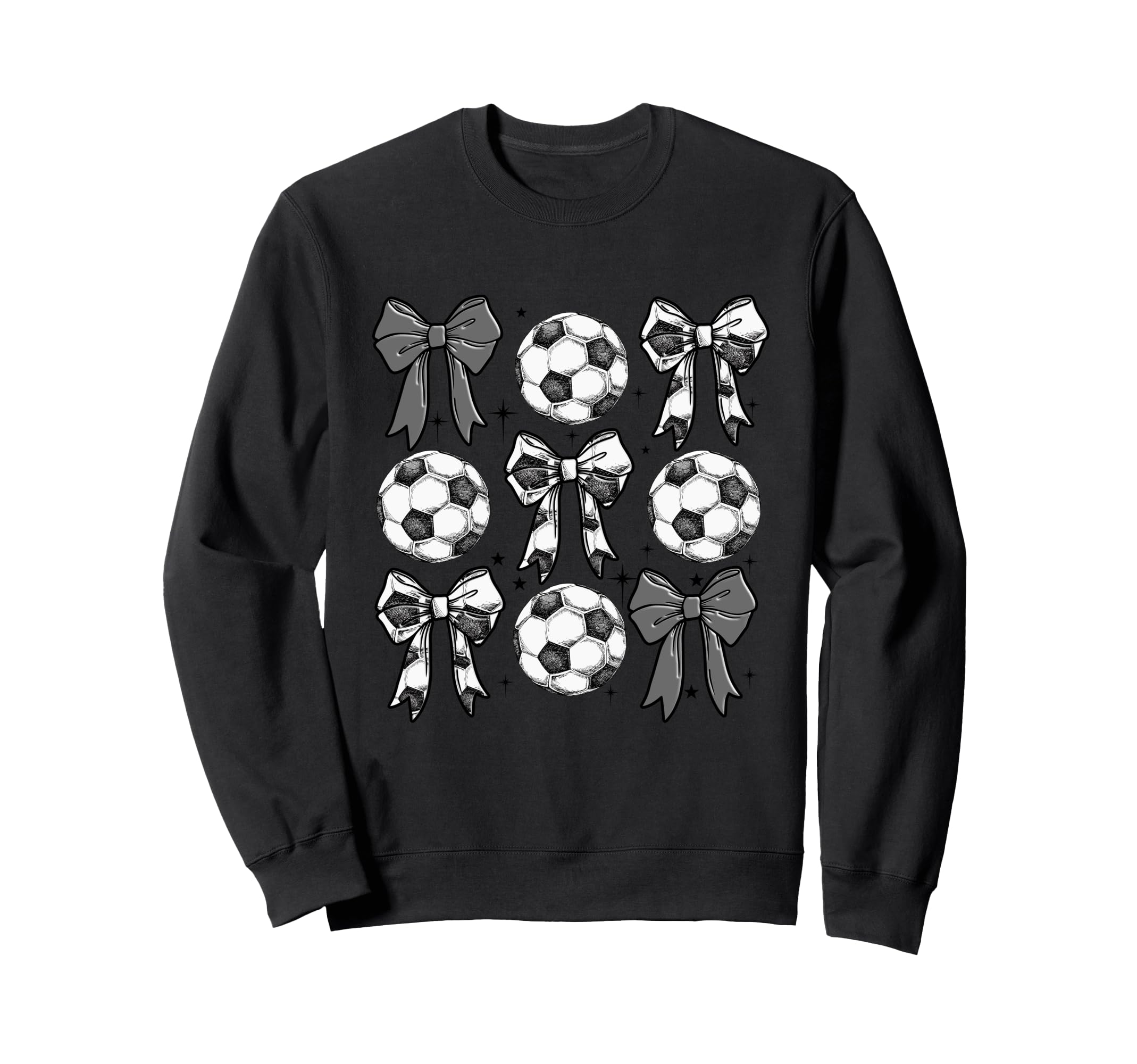 Sketch Soccer Bows Grid Football Sweatshirt - Custom Art Print for Adults - T-Shirt, Sweatshirt, Hoodie