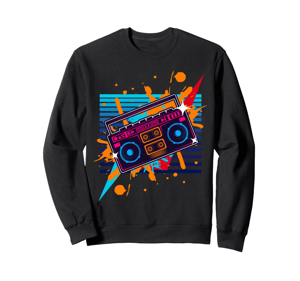 Boombox Radio Old School Hip Hop Sweatshirt - Streetwear Style Men Women - T-Shirt, Sweatshirt, Hoodie