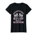 Old Lady Loves Roller Derby Roller T-Shirt - Custom Art Print Unisex - T-Shirt, Sweatshirt, Hoodie