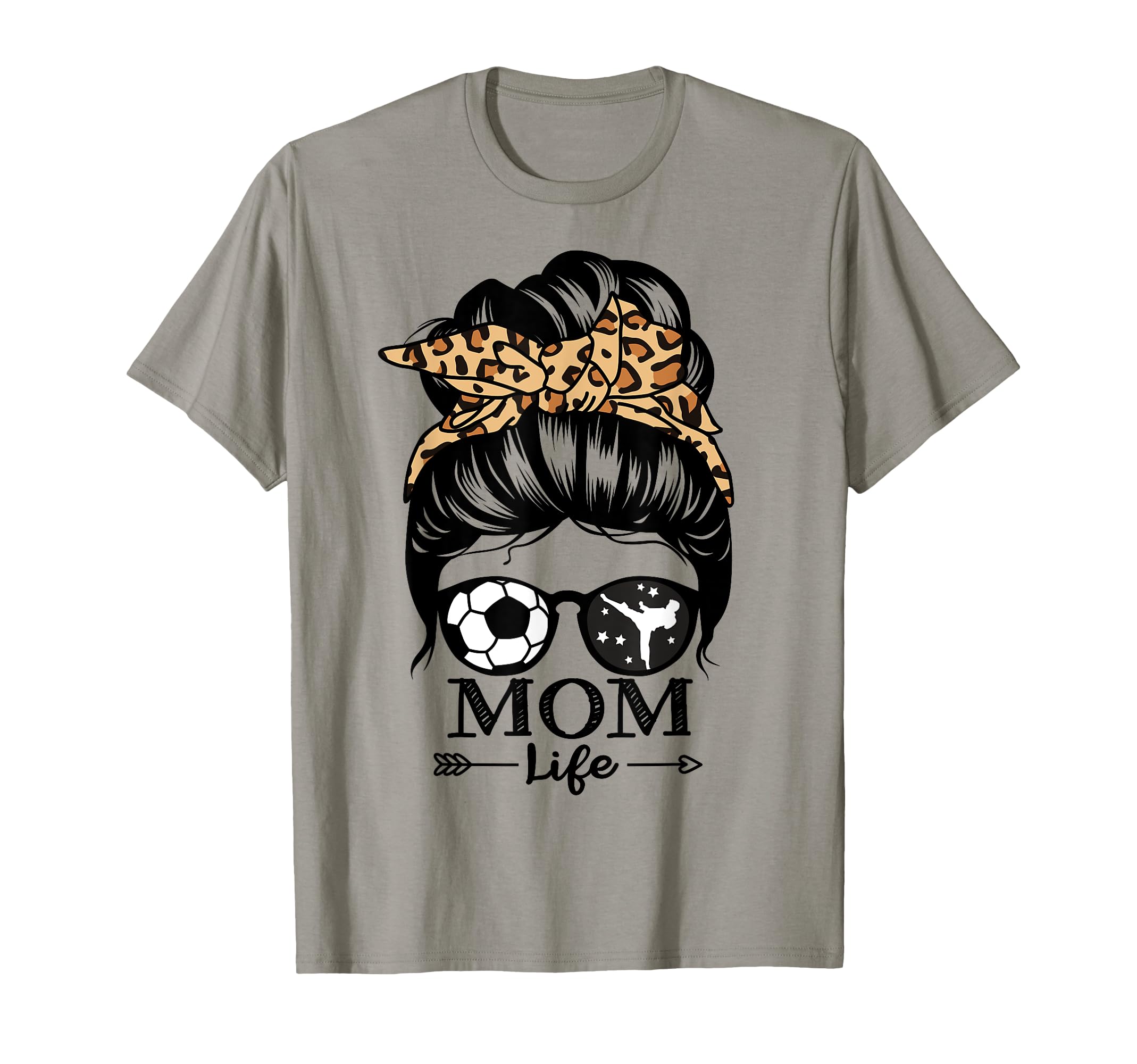 Mom Life Messy Bun Hair Funny T-Shirt - Fun Novelty Design Men Women - T-Shirt, Sweatshirt, Hoodie