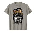 Mom Life Messy Bun Hair Funny Soccer T-Shirt - Novelty Apparel for Adults - T-Shirt, Sweatshirt, Hoodie