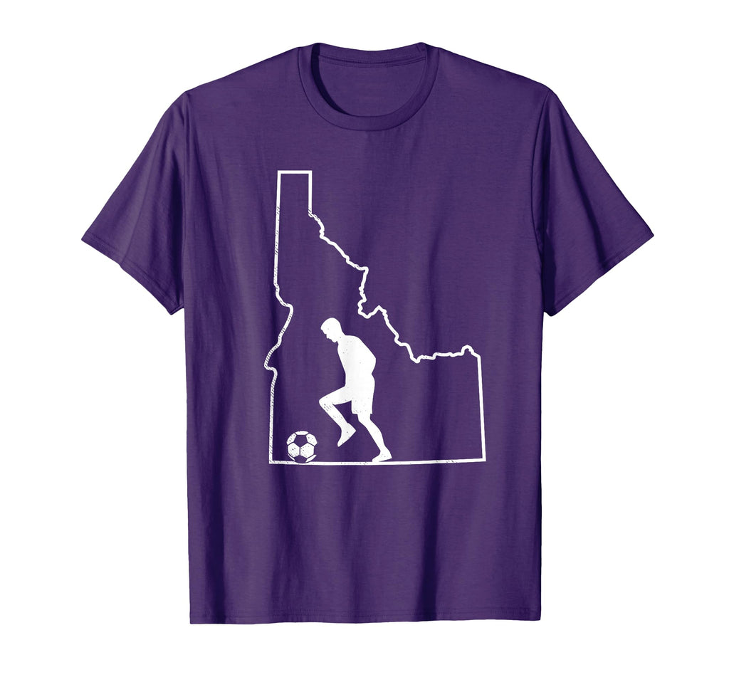 Idaho Map Soccer Player Gift Idaho T-Shirt - Trendy Graphic for Adults - T-Shirt, Sweatshirt, Hoodie