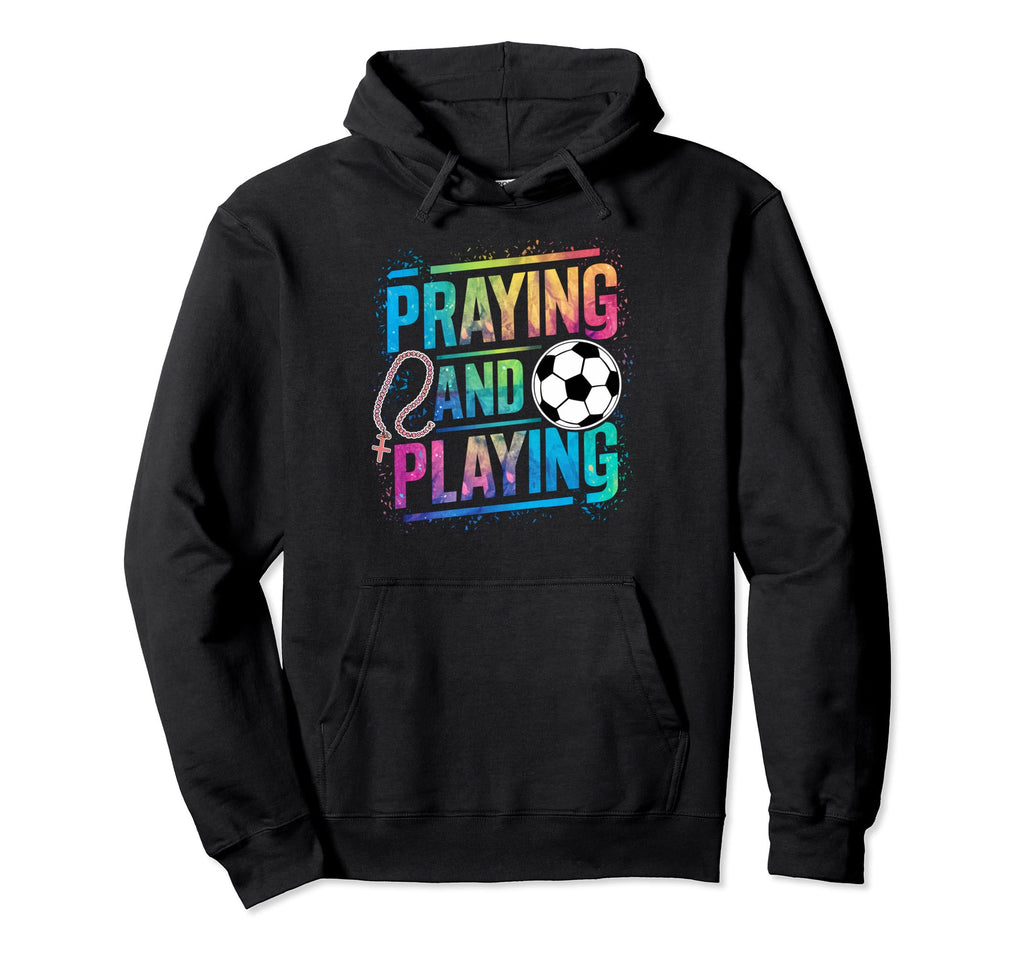 Praying Football Player Catholic Coach Hoodie - Graphic Print for Adults - T-Shirt, Sweatshirt, Hoodie