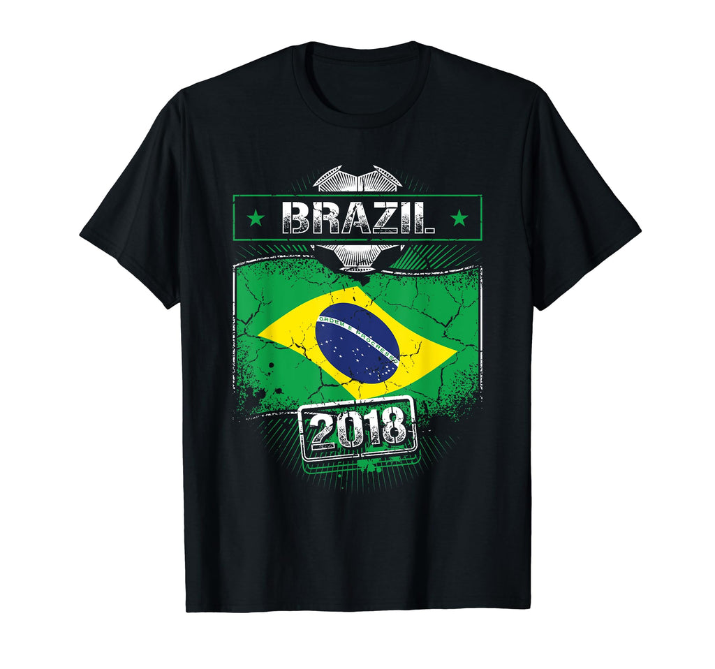 Brazil 2018 Soccer Brazilian Flag Fan T-Shirt - Graphic Print Men Women - T-Shirt, Sweatshirt, Hoodie