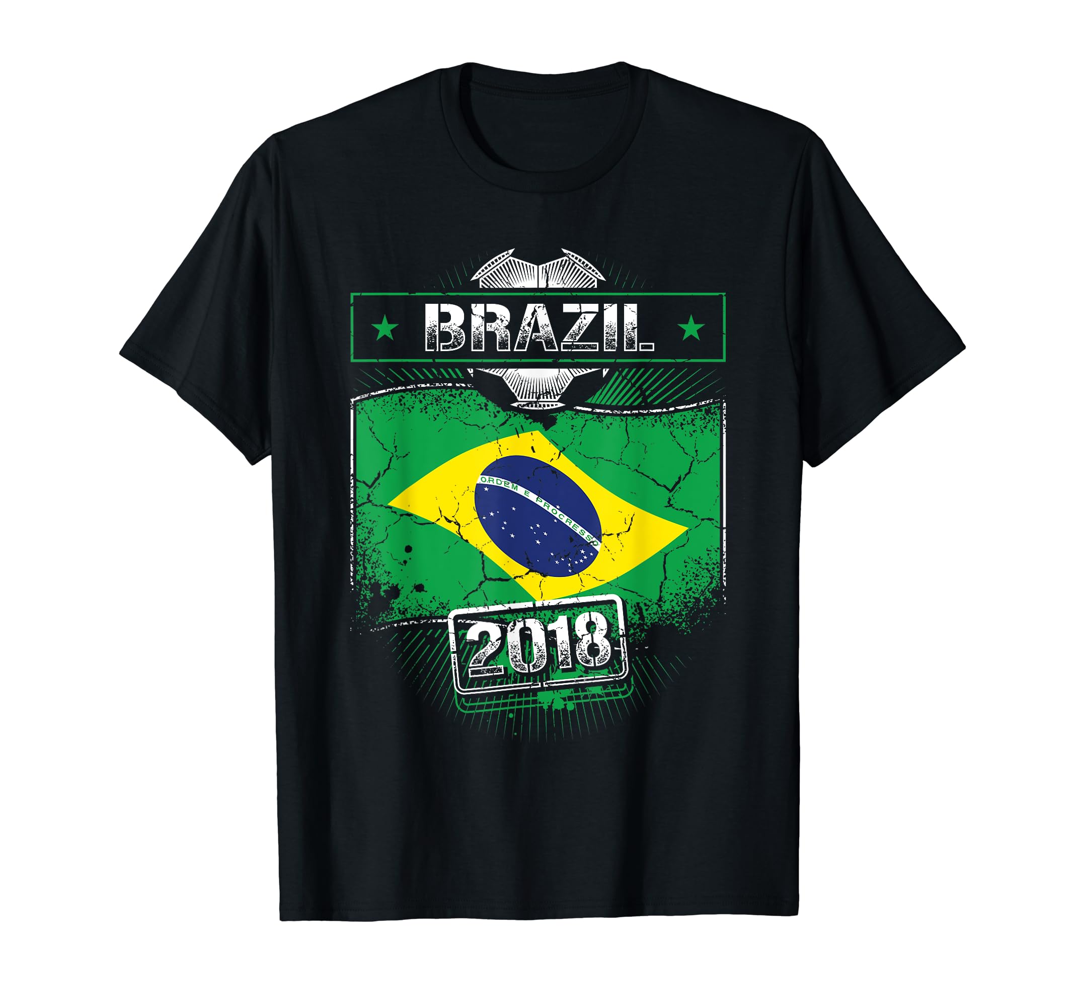 Brazil 2018 Soccer Brazilian Flag Fan T-Shirt - Graphic Print Men Women - T-Shirt, Sweatshirt, Hoodie