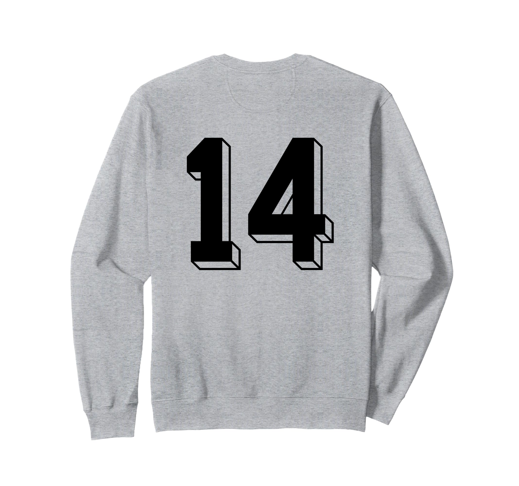 Number 14 Backside 80S 90S Team Sweatshirt - Minimalist Print Unisex - T-Shirt, Sweatshirt, Hoodie