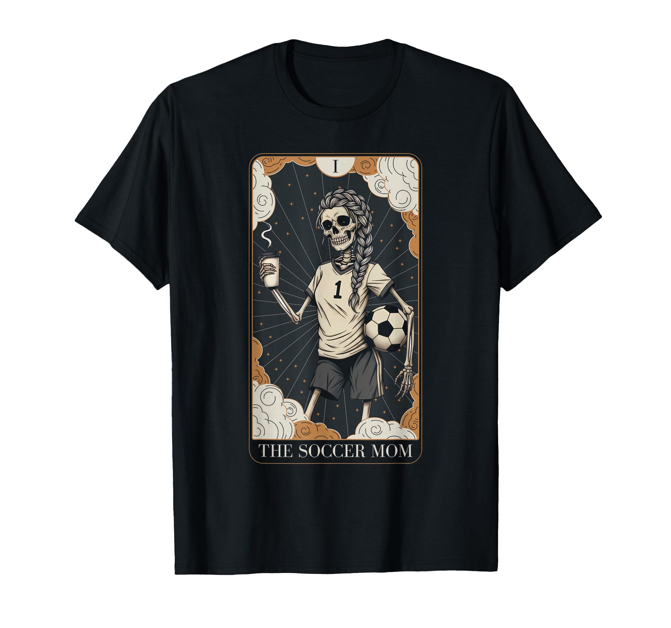 Halloween Skeleton Soccer Mom Tarot Card T-Shirt - Trendy Graphic Men Women - T-Shirt, Sweatshirt, Hoodie