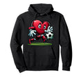 Valentines Day Heart Soccer Hoodie - Casual Everyday Wear for Adults - T-Shirt, Sweatshirt, Hoodie