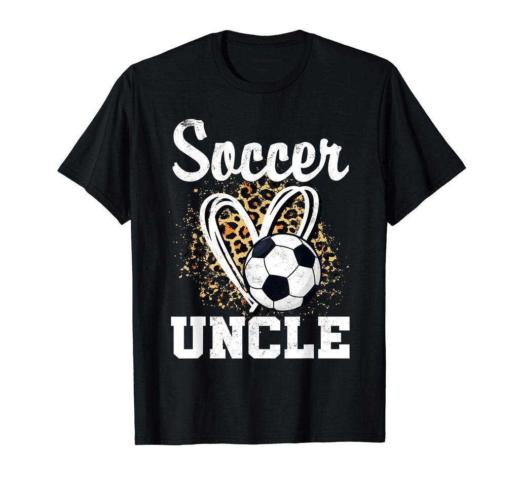 Soccer Uncle Leopard Heart Matching T-Shirt - Minimalist Print Unisex - T-Shirt, Sweatshirt, Hoodie