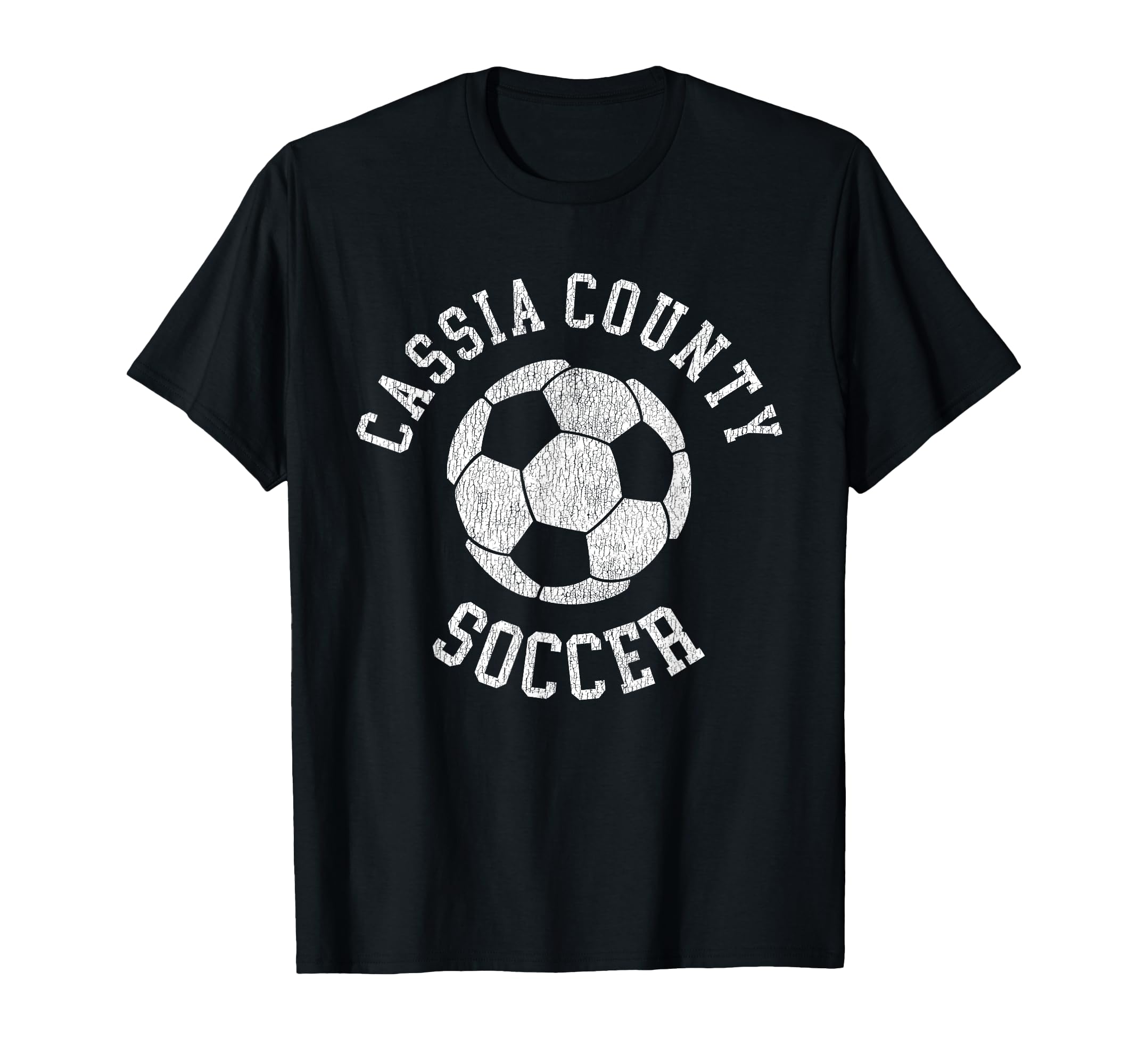 Cassia County Soccer Distressed 90S T-Shirt - Custom Art Print for Adults - T-Shirt, Sweatshirt, Hoodie