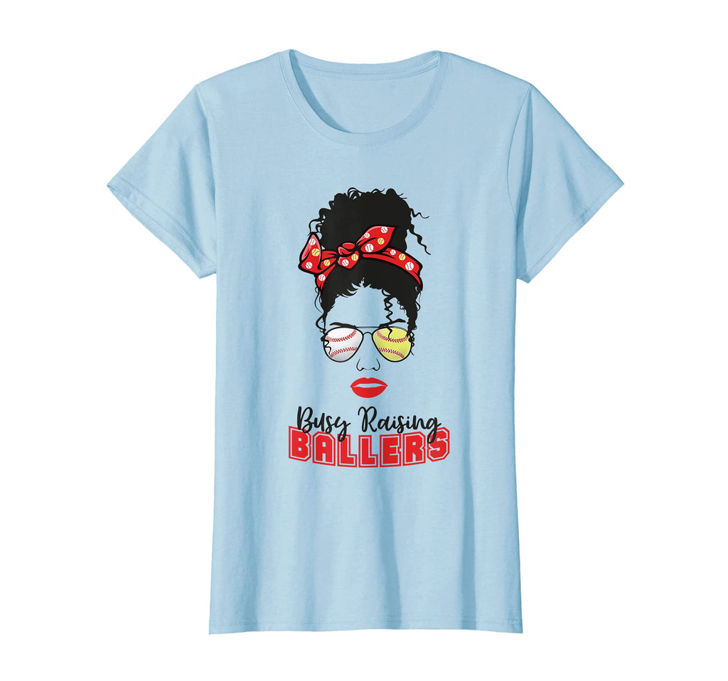 Womens Busy Raising Ballers Baseball T-Shirt - Streetwear Style for Adults - T-Shirt, Sweatshirt, Hoodie