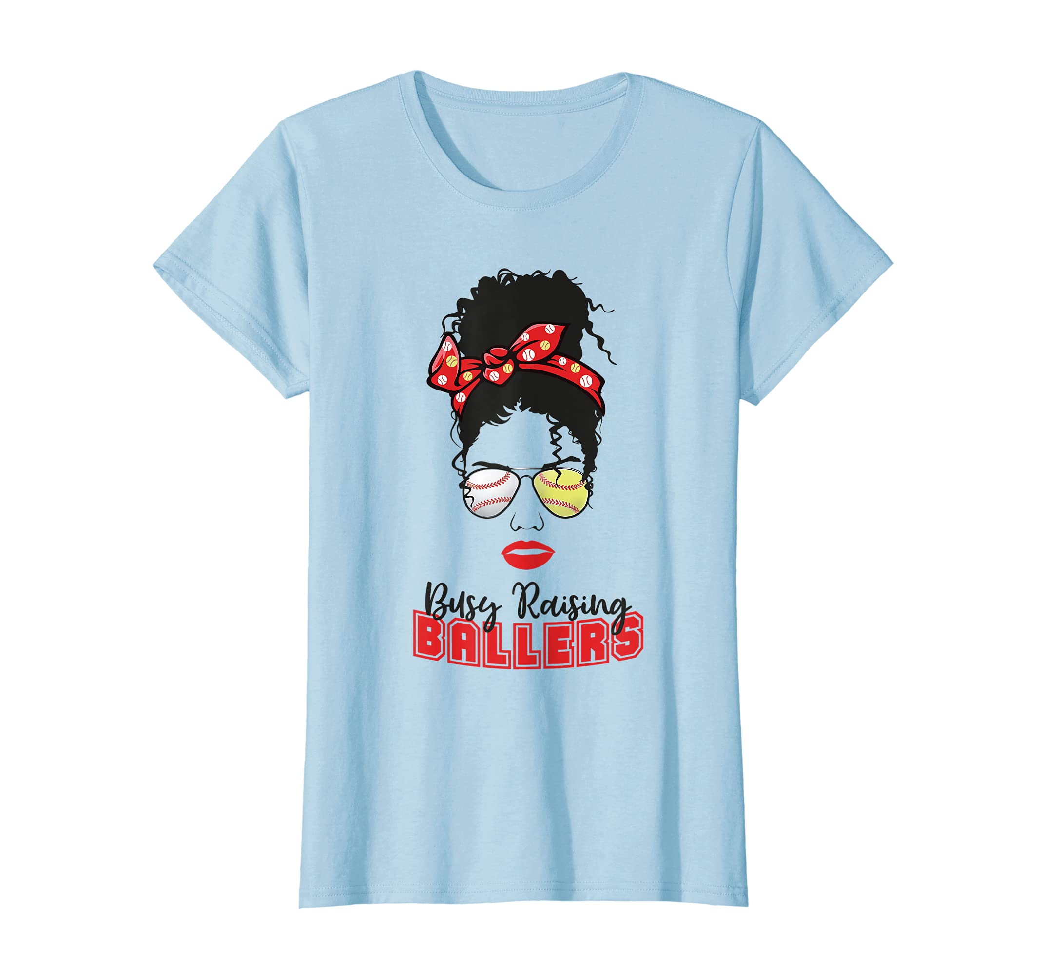 Womens Busy Raising Ballers Baseball T-Shirt - Streetwear Style for Adults - T-Shirt, Sweatshirt, Hoodie