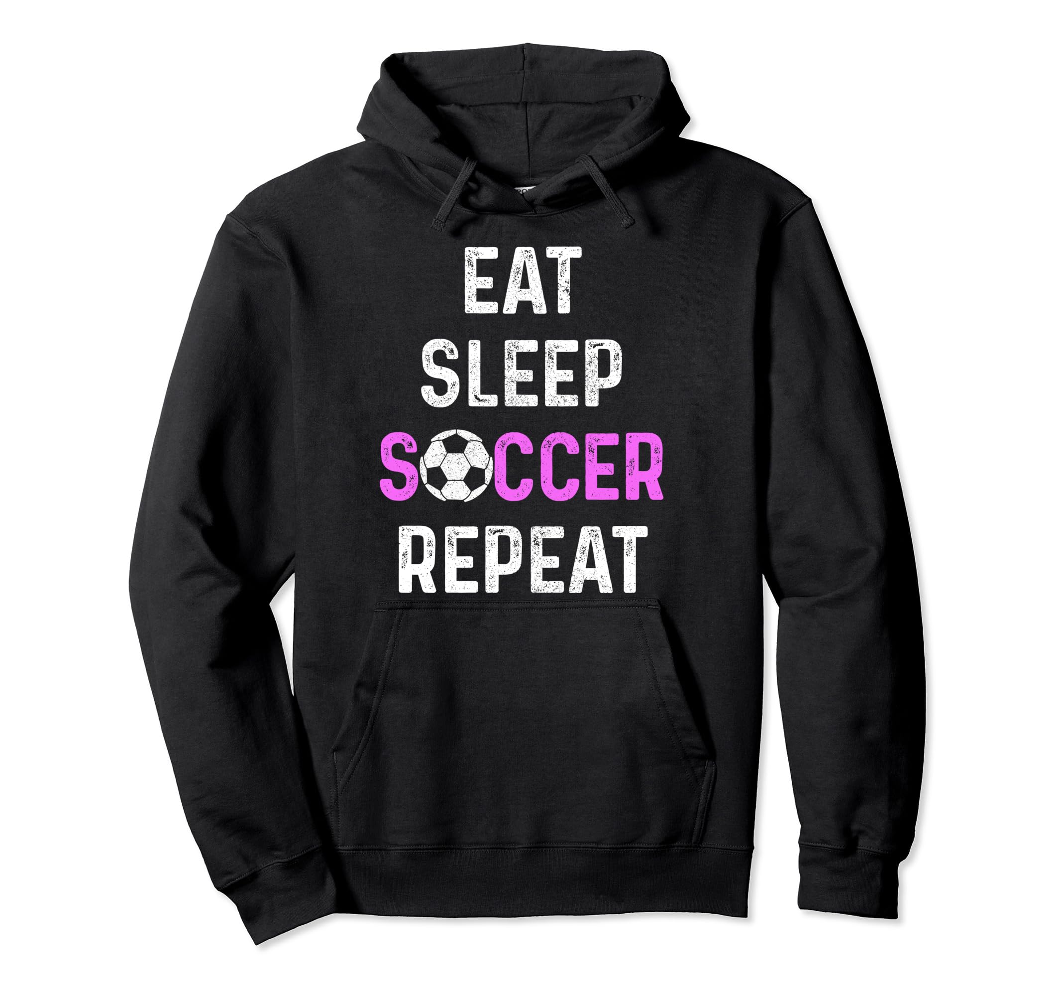Eat Sleep Soccer Repeat Soccer Player Hoodie - Trendy Graphic Unisex - T-Shirt, Sweatshirt, Hoodie