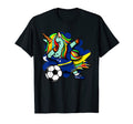 Dabbing Unicorn Curacao Soccer T-Shirt - Aesthetic Graphic Men Women - T-Shirt, Sweatshirt, Hoodie