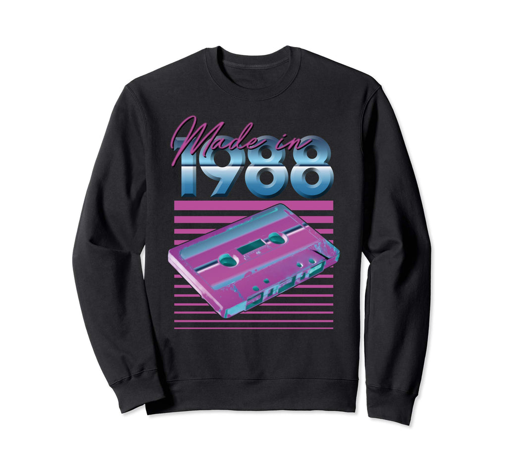 1988 Cassette Tape Stripes Sweatshirt - Unique Graphic for Adults - T-Shirt, Sweatshirt, Hoodie