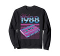 1988 Cassette Tape Stripes Sweatshirt - Unique Graphic for Adults - T-Shirt, Sweatshirt, Hoodie