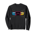 Old School Playlist Cassette Sweatshirt - Fun Novelty Design for Adults - T-Shirt, Sweatshirt, Hoodie