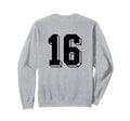 Number 16 Backside 80S 90S Sweatshirt - Casual Everyday Wear for Adults - T-Shirt, Sweatshirt, Hoodie