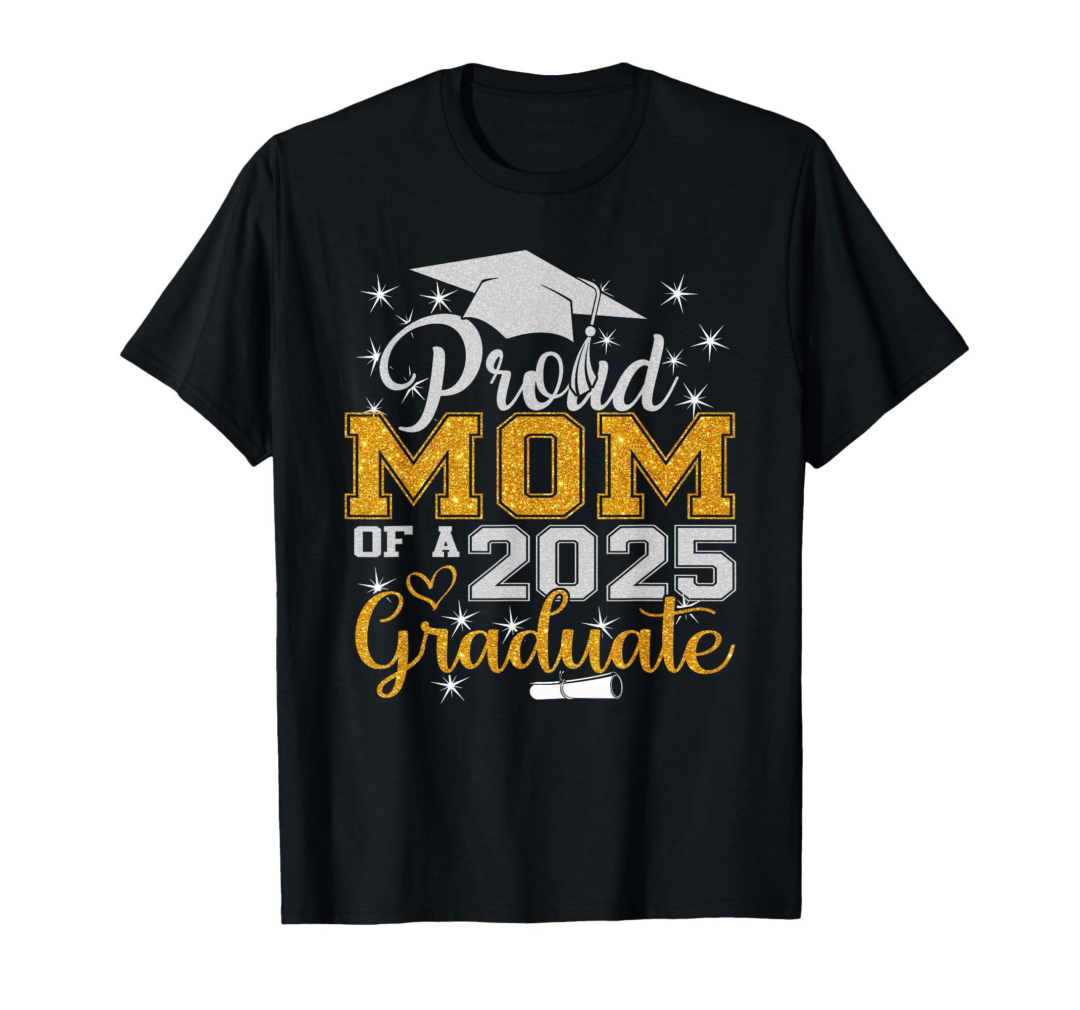 Proud Mom 2025 Graduate Class Senior T-Shirt - Aesthetic Graphic Men Women - T-Shirt, Sweatshirt, Hoodie