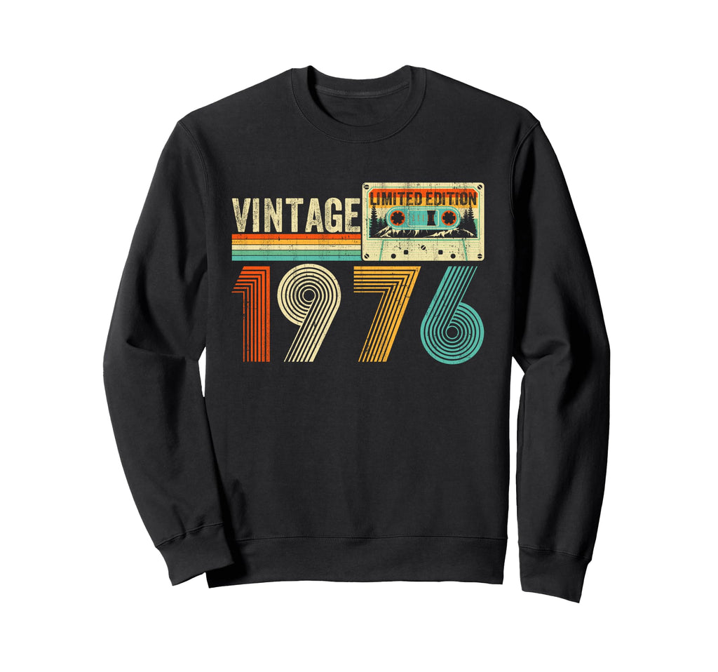 50 Year Old Born 1976 Cassette Sweatshirt - Casual Everyday Wear Men Women - T-Shirt, Sweatshirt, Hoodie