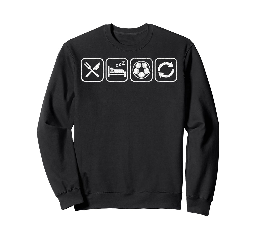 Eat Sleep Soccer Repet Goalie Player Sweatshirt - Trendy Graphic Men Women - T-Shirt, Sweatshirt, Hoodie