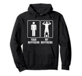 Funny Soccer Player Coach My Boyfriend Hoodie - Trendy Graphic for Adults - T-Shirt, Sweatshirt, Hoodie