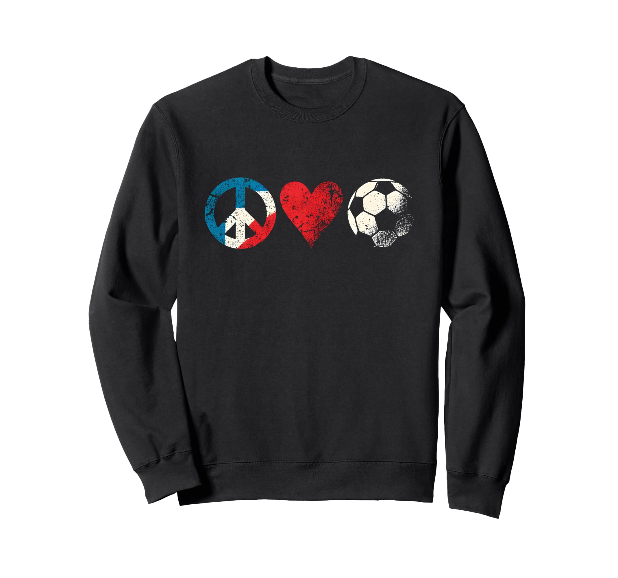 Peace Love And Soccer Peace Symbol Sweatshirt - Custom Art Print Unisex - T-Shirt, Sweatshirt, Hoodie