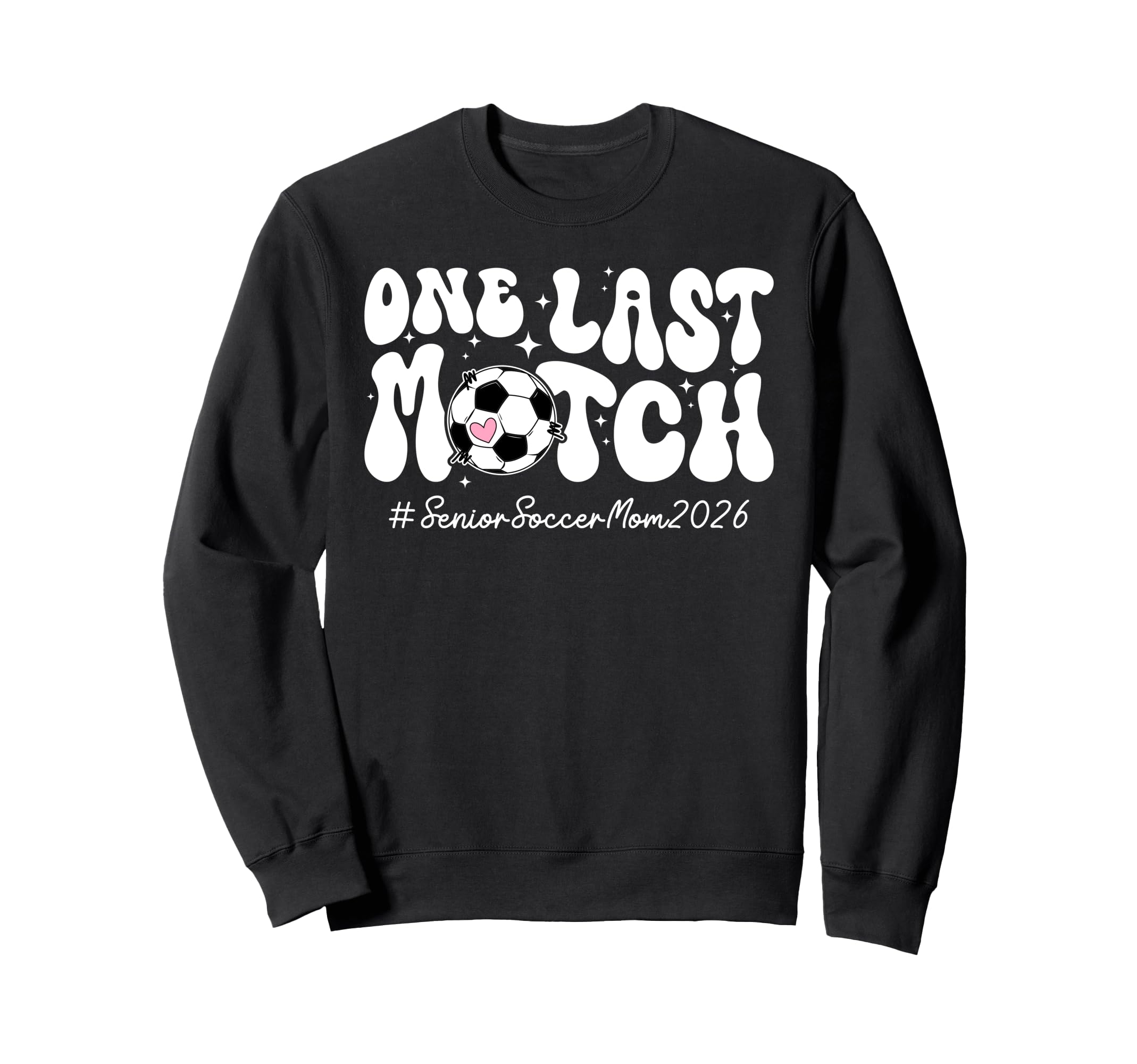 Groovy Soccer Senior Mom 2026 Sweatshirt - Custom Art Print for Adults - T-Shirt, Sweatshirt, Hoodie