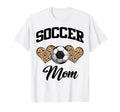 Soccer Leopard Heart Soccer Mom T-Shirt - Custom Art Print for Adults - T-Shirt, Sweatshirt, Hoodie