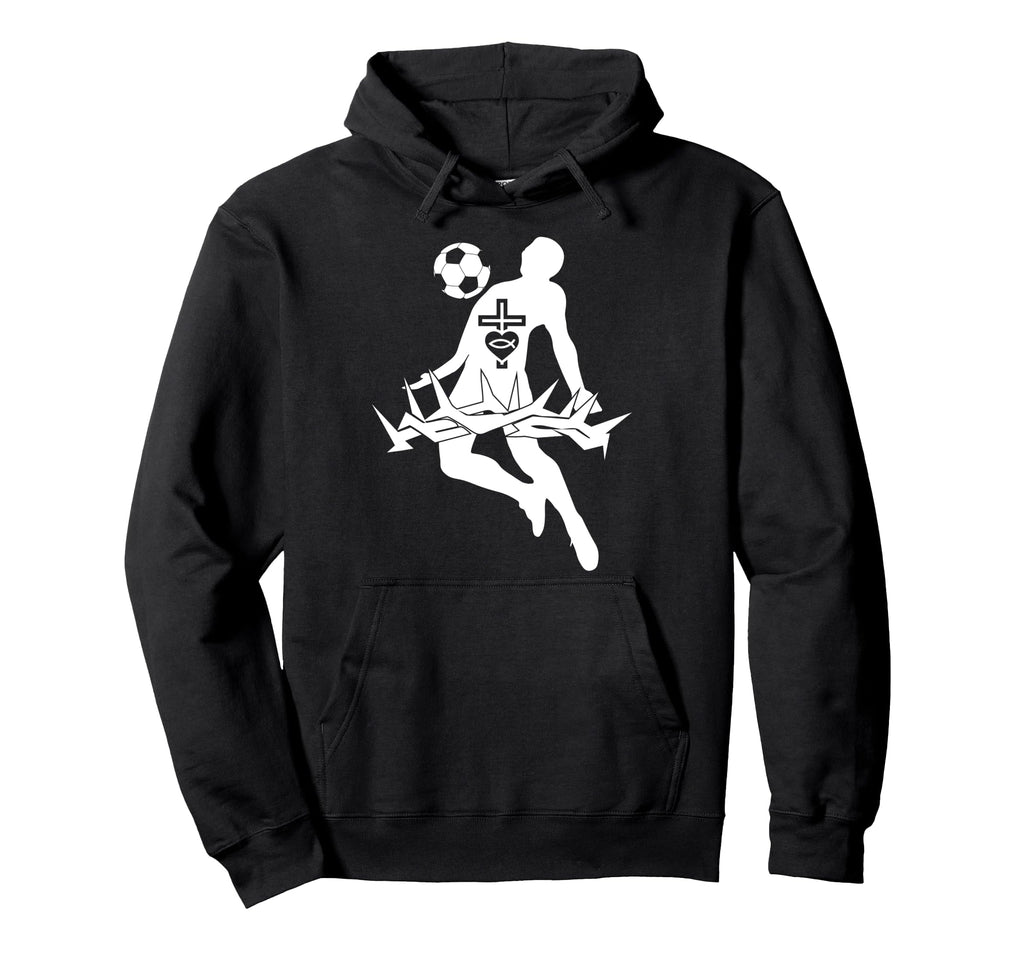 Religious Jesus Soccer Christ God Soccer Hoodie - Graphic Print Unisex - T-Shirt, Sweatshirt, Hoodie