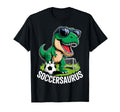 Soccersaurus Dinosaur T Rex Soccer T-Shirt - Casual Everyday Wear Unisex - T-Shirt, Sweatshirt, Hoodie