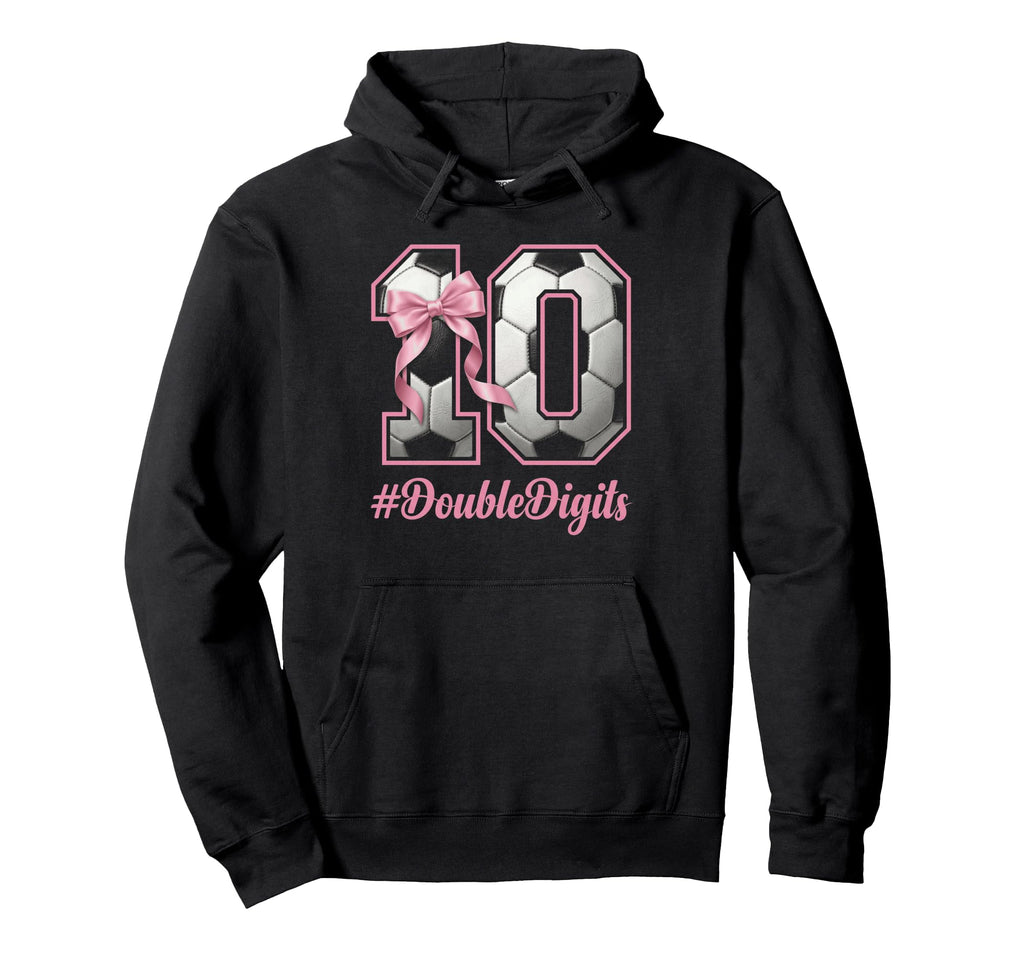 Bow Soccer Football Double Digits 10Th Hoodie - Streetwear Style Unisex - T-Shirt, Sweatshirt, Hoodie
