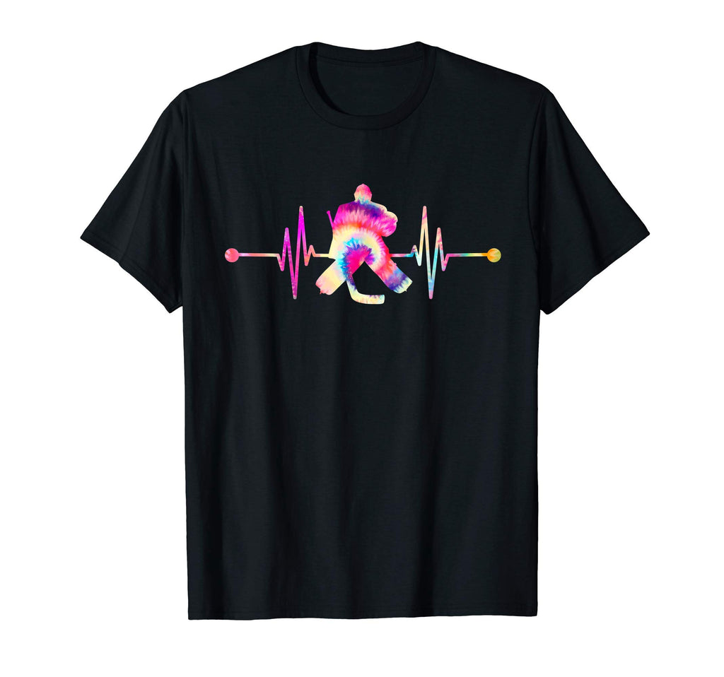 Heartbeat Colorful Dye Pulse Heart Hockey T-Shirt - Novelty Apparel Unisex - T-Shirt, Sweatshirt, Hoodie