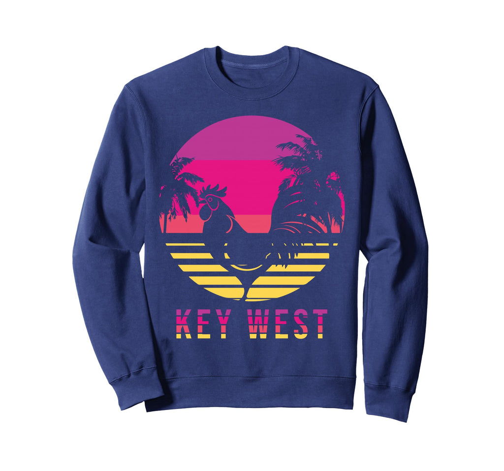 Key West Rooster Colorful Chicken Sweatshirt - Novelty Apparel for Adults - T-Shirt, Sweatshirt, Hoodie