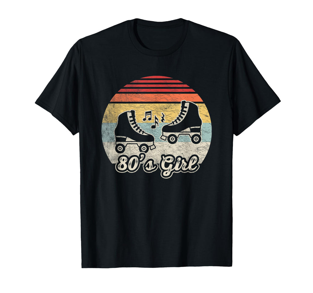 80S Roller Skates Sunset T-Shirt - Minimalist Print Unisex - T-Shirt, Sweatshirt, Hoodie