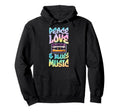 Peace Love And Blues Music Hoodie - Casual Everyday Wear for Adults - T-Shirt, Sweatshirt, Hoodie