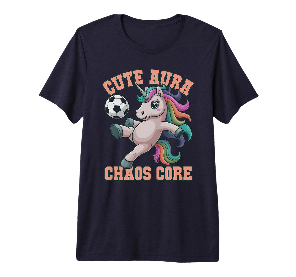 Rizzler Aura Soccer Unicorn Chaos Core T-Shirt - Graphic Print for Adults - T-Shirt, Sweatshirt, Hoodie