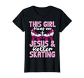 Runs Jesus And Roller Skating Rollerskate T-Shirt - Graphic Print Men Women - T-Shirt, Sweatshirt, Hoodie