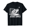 Soccer Goalie Goalkeeper Jesus Saves T-Shirt - Custom Art Print Unisex - T-Shirt, Sweatshirt, Hoodie