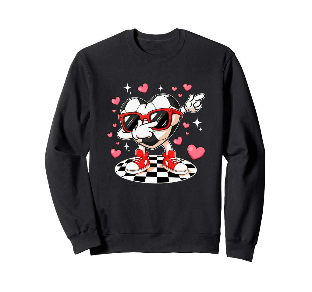 Dabbing Heart Sunglasses Sweatshirt - Casual Everyday Wear Men Women - T-Shirt, Sweatshirt, Hoodie