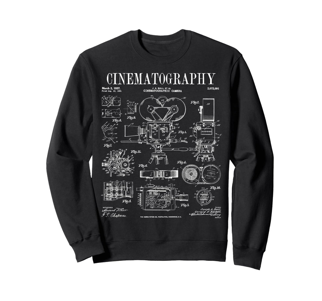 Cinematography Movie Film Camera Sweatshirt - Custom Art Print Unisex - T-Shirt, Sweatshirt, Hoodie