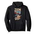 Bear Playing Accordion Campfire Zion Hoodie - Novelty Apparel Unisex - T-Shirt, Sweatshirt, Hoodie