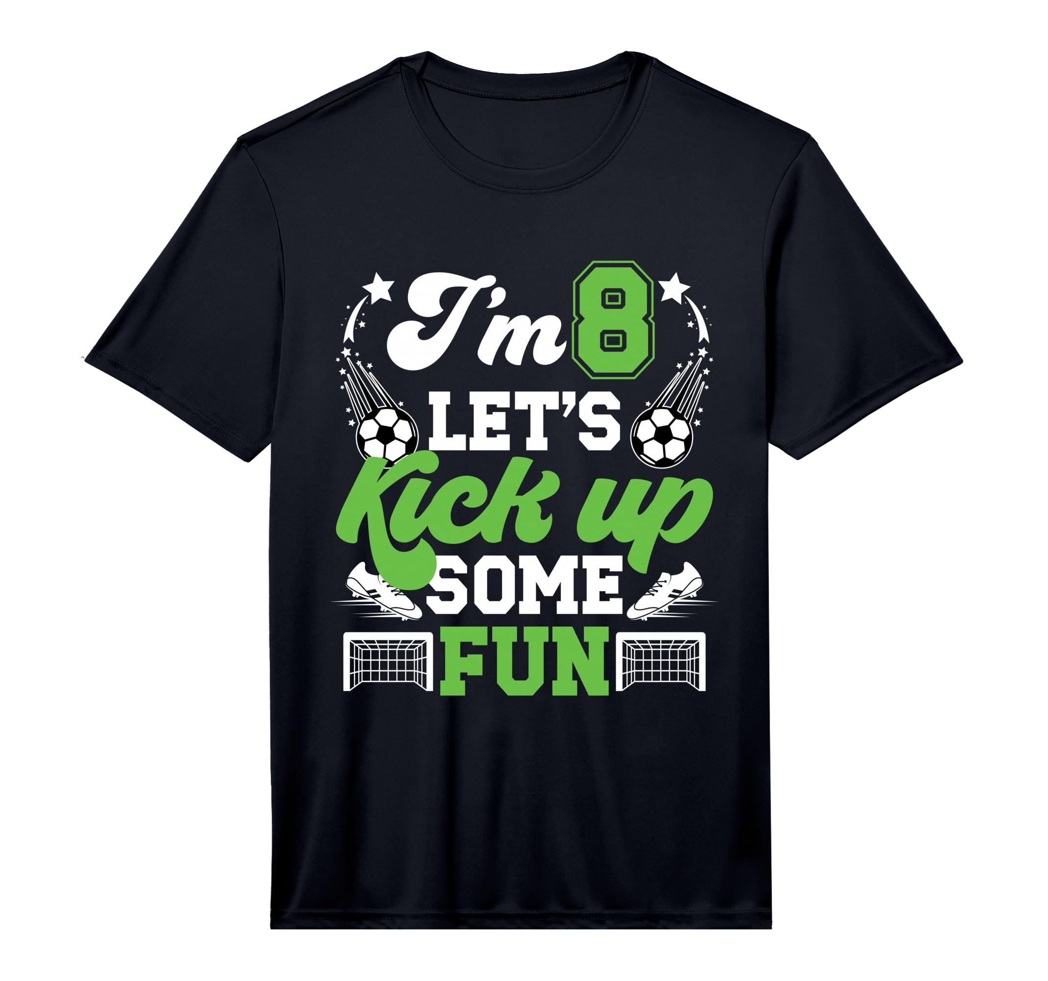 8Th Birthday Soccer Eight Year Old Soccer T-Shirt - Unique Graphic Unisex - T-Shirt, Sweatshirt, Hoodie