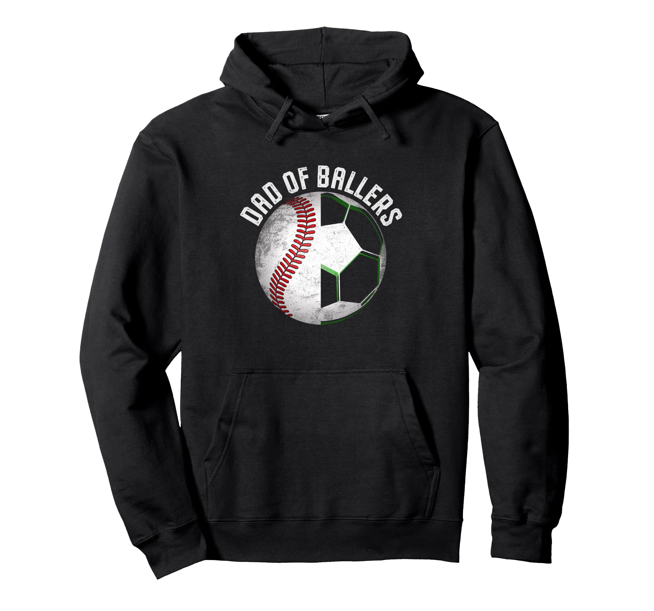 Soccer Baseball Dad Ballers Gifts Hoodie - Aesthetic Graphic Unisex - T-Shirt, Sweatshirt, Hoodie