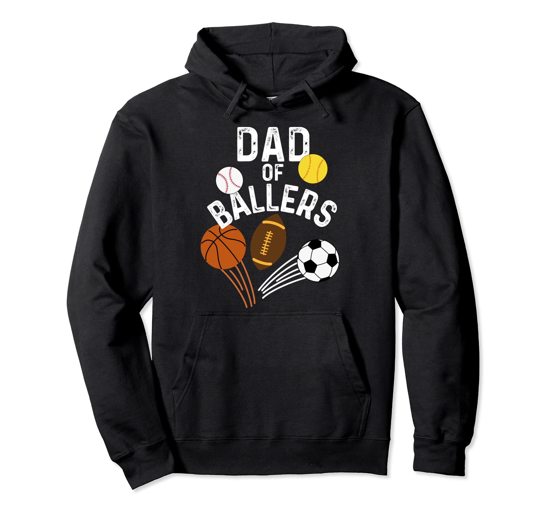 Funny Dad Ballers Softball Baseball Hoodie - Graphic Print Unisex - T-Shirt, Sweatshirt, Hoodie
