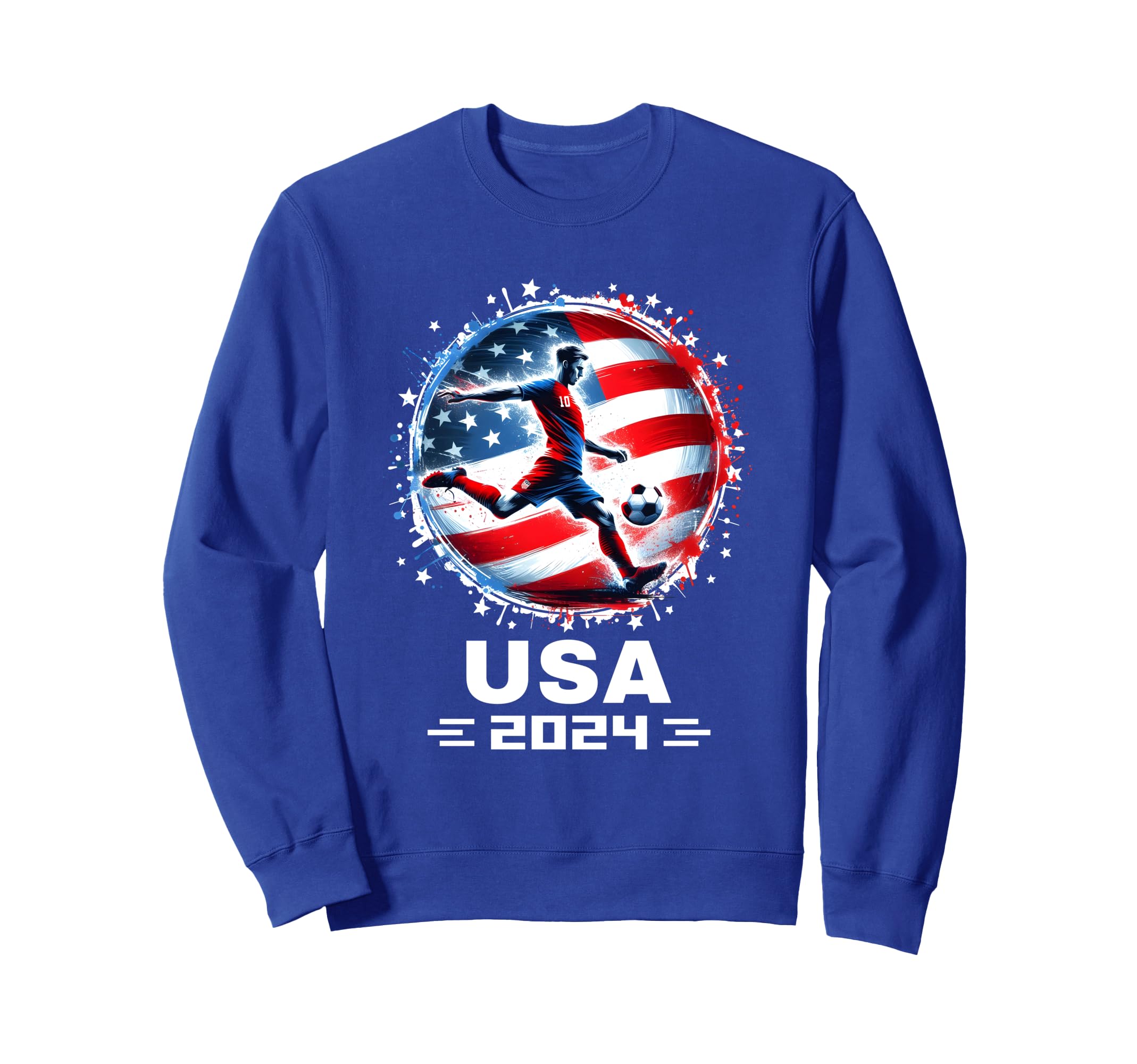 American Flag Soccer Team Soccer 2024 Sweatshirt - Aesthetic Graphic Unisex - T-Shirt, Sweatshirt, Hoodie