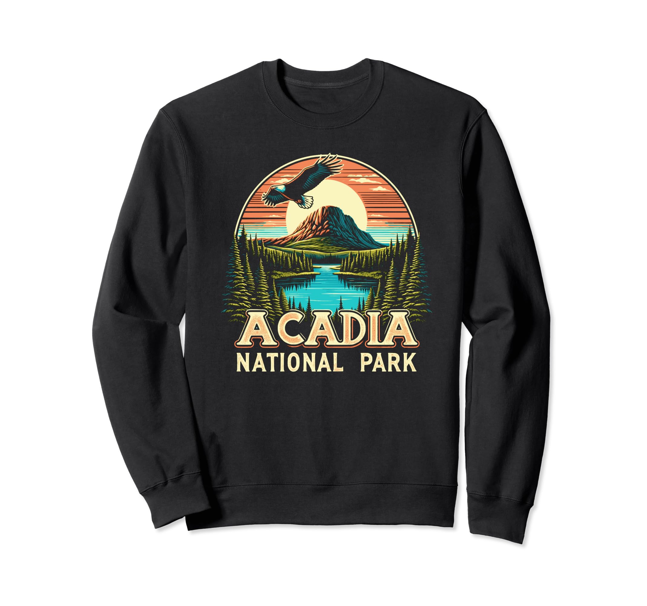 Acadia National Park Soaring Eagle Sweatshirt - Aesthetic Graphic Unisex - T-Shirt, Sweatshirt, Hoodie